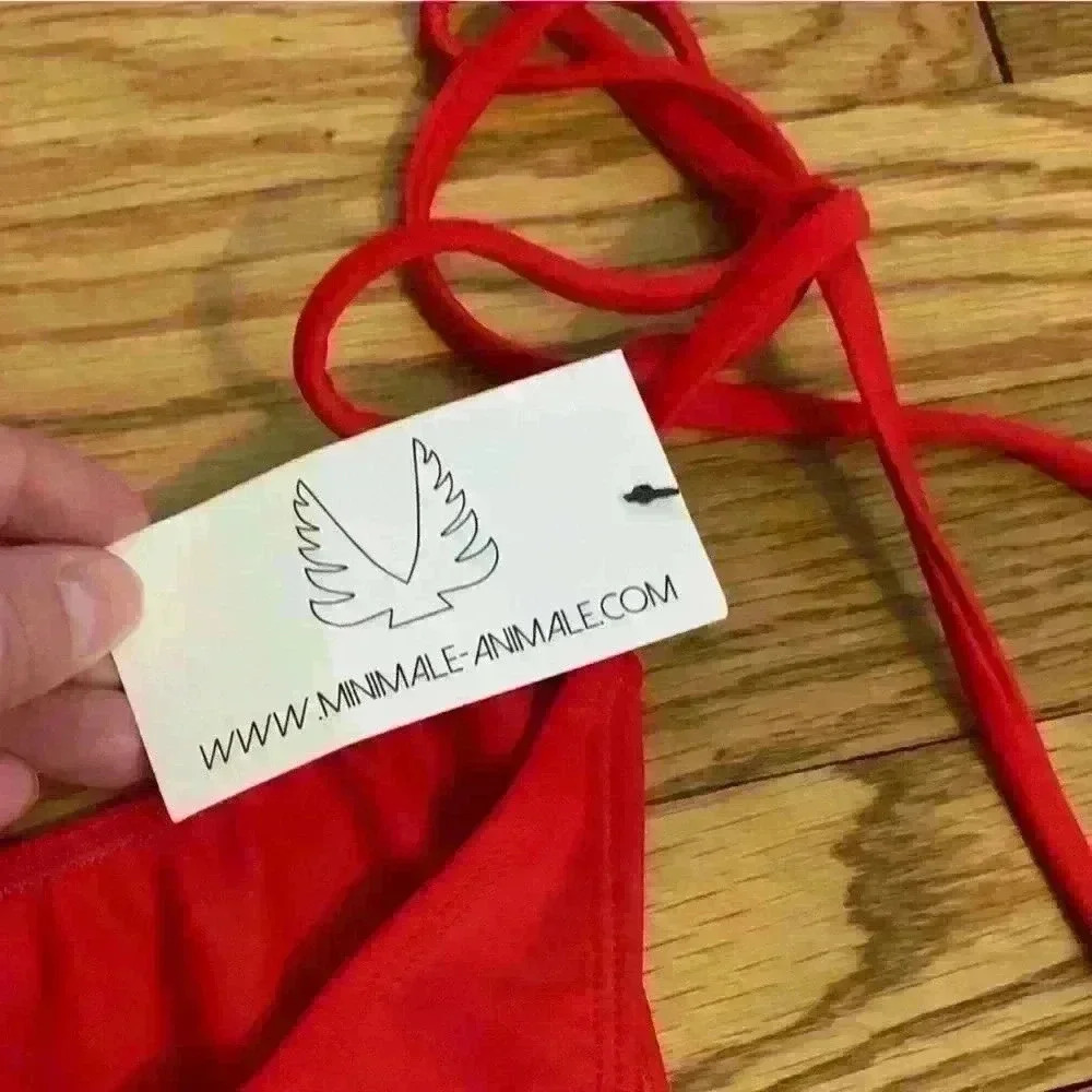 NWT MINIMALE ANIMALE The Tie Side Tassel Bikini Bottom, Women’s Size XL - Picture 8 of 10